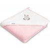 SENSILLO Detská froté osuška s kapucňou 100x100 cm - Králiček ružový