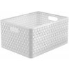 Rotho Úložný box ratan A3-28L / Biela