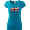 Britská vlajka stará - Dámske tričko Pure - 2XL ( Svetlý tyrkys )