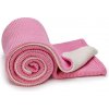 T-Tomi Deka Knitted Akryl|Bavlna 80x100 100 x 80 cm Pink waves