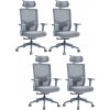 4PACK Ergonomická kancelárska stolička VICTORY ERGO sivá (4 ks)