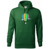 Teplovzdušný balón v oblakoch - Mikina pánska Cape s kapucňou - 4XL ( Fľaškovozelená )