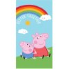 Jerry Fabrics DETSKÝ BAVLNENÝ UTERÁK PEPPA PIG 70X140 CM VZOROVANÁ