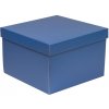 Darčeková krabica s vekom 300x300x200/40 mm, modrá