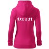 Karate postavy - Mikina dámska trendy zipper s kapucňou - M ( Purpurová )