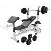 Gorilla Sports Multifunkčná posilňovacia lavica, 70kg závaží