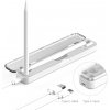 AppleMix Nabíjačka Apple Pencil 1 / Pencil 2 / nabíjacia kolíska / priestor na hroty a kábel - USB-C - biela