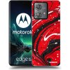 Picasee silikónový prehľadný obal pre Motorola Edge 40 Neo - Red black