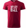 Volleyball nápis - Klasické pánske tričko vyššej gramáže - M ( Marlboro červená )