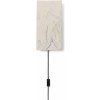 Ferm Living Nástenná lampa Argilla, obdĺžniková – biela