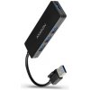 AXAGON HUE-G1A, 4x USB 3.2 Gen 1 SLIM húb, kábel Type-A 14cm napevno