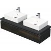 Skrinka do kúpeľne s umývadlom Intedoor DESK 3D hnedá 140,5 x 44,4 x 50,2 cm DE 54 3D 140 D STORM 2Z LR29
