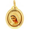 iBrill Zlatý oválny prívesok s Pannou Máriou 54378