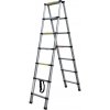 Hliníkový teleskopický rebrík 2x7 stupňov, výška 2 m