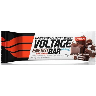 Nutrend Voltage Energy Bar with Caffeine 65 g horká čokoláda