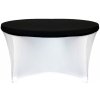TENTino Elastická čiapka na okrúhly stôl 122 cm Farba obrusu: ČIERNA / BLACK