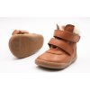 Pegres DETSKÉ BAREFOOT ZIMNÉ TOPÁNKY SKINNY HNEDÉ