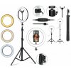 MG Selfie Ring Fill kruhové LED svetlo 10'', statív 1,8 m, čierne MG221584
