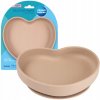 Canpol babies Silicone Suction Plate Heart Beige silikonový talíř s přísavkou 300 ml