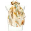 Cashmere Dámska letná farebná šatka v motíve pierok 188x71 cm latté