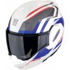 Moto přilba SCORPION EXO-TECH EVO FURIO bílo/červeno/modrá - Velikost XS