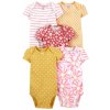 CARTERS CARTER'S Body krátky rukáv Pinkyellow dievča LBB 5 ks PRE, veľ. 46