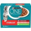 Purina One SterilCat hovädzie losos morka v šťave 12 x 85 g