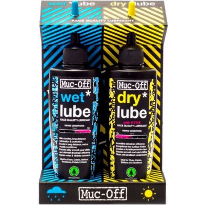 Muc-Off Wet + Dry Lube Twin Pack 2 x 120 ml