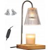 LAMPA OHRIEVAČ NA VONNÉ SVIEČKY VOSKOVÉ ELEGANTNÝ S ČASOVAČOM