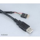 Akasa EXUSBIE-40 externí USB na interní USB konektor / ext. USB (A)- interní 4pin na desce, 40cm