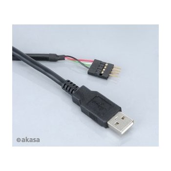 Akasa EXUSBIE-40 externí USB na interní USB konektor / ext. USB (A)- interní 4pin na desce, 40cm