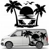 NÁLEPKA na auto karavan PALMY HAMAK ZÁPAD SLNKA 45x68 cm