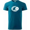 Florbal lopta - Klasické pánske tričko vyššej gramáže - XL ( Petrolejová )