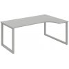 OFFICE PRO s.r.o. HOBIS kancelársky stôl tvarový, ergo ľavý - UE O 1800 L, šedá