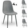 Elvisia Jedálenské stoličky LOVISA | sivá 4 kusy