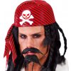 Pánsky pirátsky klobúk červeno-čierny