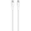 PURO Fabrik opletený nabíjací a dátový kábel 60W USB-C / USB-C pre iPhone / iPad / MacBook / AirPods - 1,2 m - biely PUCUSBCUSBCFABK4WHI - možnosť vrátiť tovar ZADARMO do 30tich dní