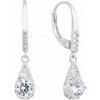 Evolution Group Pôvabné strieborné náušnice so zirkónmi 11305.1