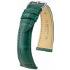 Kožený remienok Hirsch London 04207149-2, zelený, aligátoria koža, Quick Release 20 mm