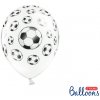 PartyDeco balóniky biele Futbalové lopty (6 ks)