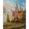 Dóm v podvečer- Mária Lenárdová, originálny, ručne maľovaný obraz M (do veľkosti 65x65cm) Viac farieb