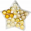Gule MagicHome Vianoce, 20 ks, zlaté, mix, 5 cm