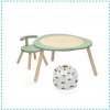 Stokke MuTable Clover Green + Stolička + Kôš na hračky Clouds