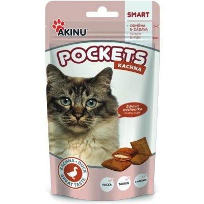 Akinu Pockets kachní polštářky pro kočky 40 g