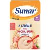 Sunar mliečna kaša s 8 cereáliami jahoda, banán 210 g, jahoda, banán