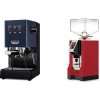 Gaggia New Classic E24, blue + Eureka Mignon Perfetto, CR ferrari red