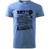 1977 v kocke - Klasické pánske tričko vyššej gramáže - 2XL ( Svetlomodrá )