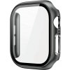 AppleMix Tvrdené sklo + rámček pre Apple Watch 42 mm Series 10 - čierna metalíza