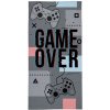 DETEXPOL Osuška Game Over grey 70x140 cm
