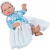 Asi Realistické bábätko Pablo 43cm, v dlhých modrých šatách